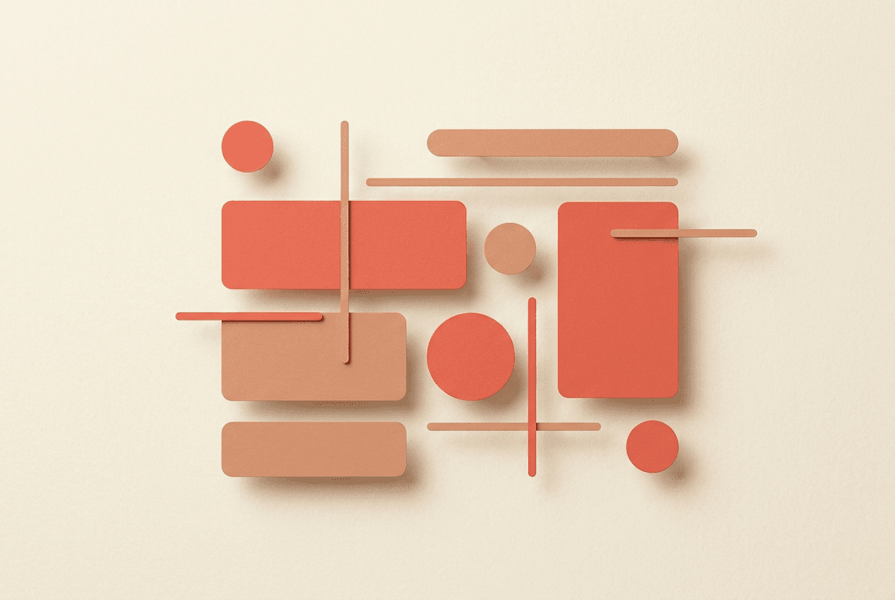 Building blocks assembling into a website layout